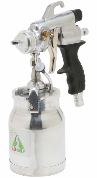 Apollo E7000 ECO Series HVLP Turbine Pressure Feed Spray Gun (Non-Bleeder) - (1 Qt Aluminum Pressure Cup)