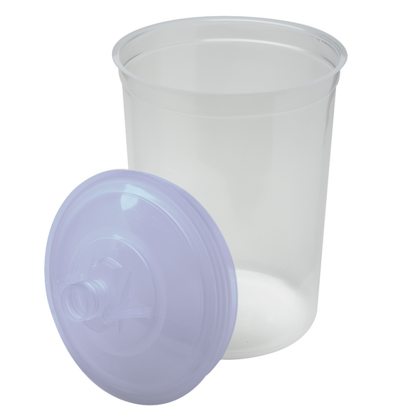 3M PPS 850 ml (28 fl oz) Large Disposable Liners & Lids (125 Micron Filter) – 25 Pack (16325)
