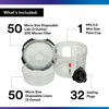 3M PPS Series 2.0 Spray Cup System Kit – Micro 90 ml (3 oz.) Disposable Liners & Lids (200 Micron Filter) – Case of 50 (26028)