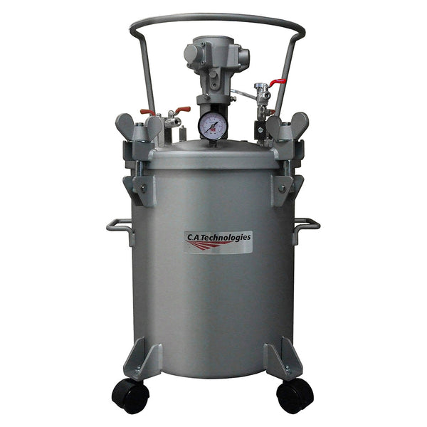 C.A. Technologies 5 Gallon Stainless Steel Paint Pressure Tank with Pneumatic Agitation (mixer)