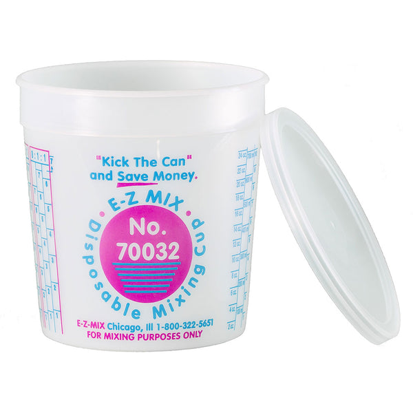 E-Z Mix 1 Quart (32 oz.) Lids for the Disposable Measuring & Mixing Cups (100 per Case)