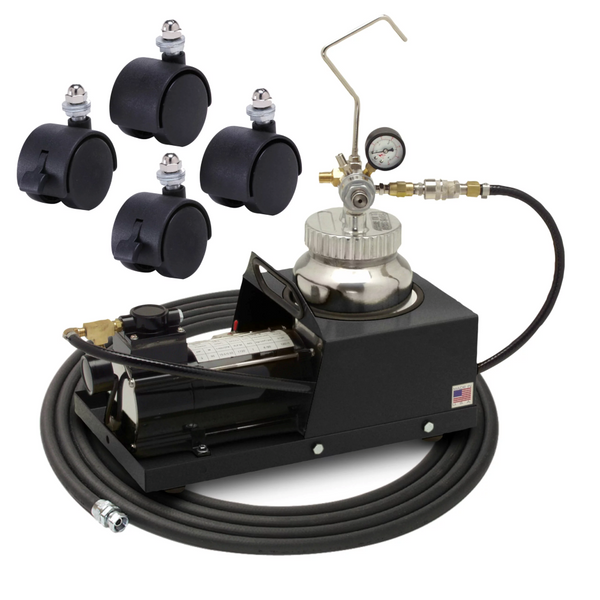 Apollo HVLP 2 Qt Fluid Feed System (Various Hose Sizes & Lengths) for Various Turbine Spray System Models - (Black Base Kit)