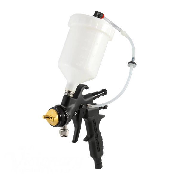 Apollo A7700GT HVLP Turbine Spray Gun (600 ml (20 oz) Gravity Plastic Pressure Cup) -The AtomiZer™ Black Edition