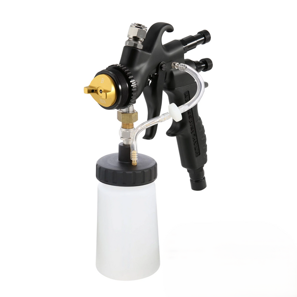 Apollo A7700MT HVLP Turbine Spray Gun (250 ml (8 oz) Mini Touch-Up Plastic Pressure Cup) -The AtomiZer™ Black Edition