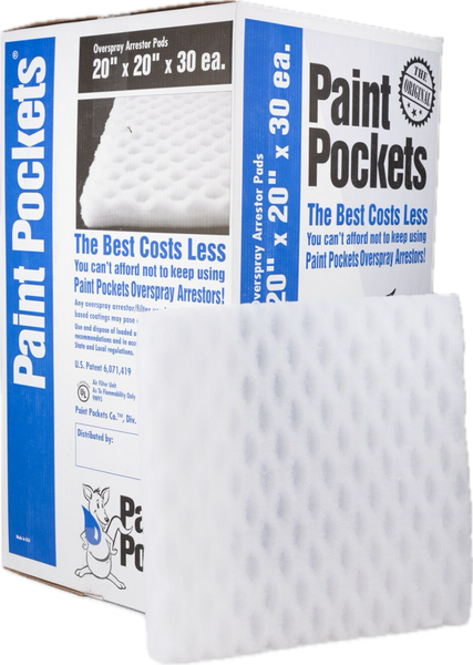 Paint Pockets White™ Exhaust Filter Pads – (Carton of 30)