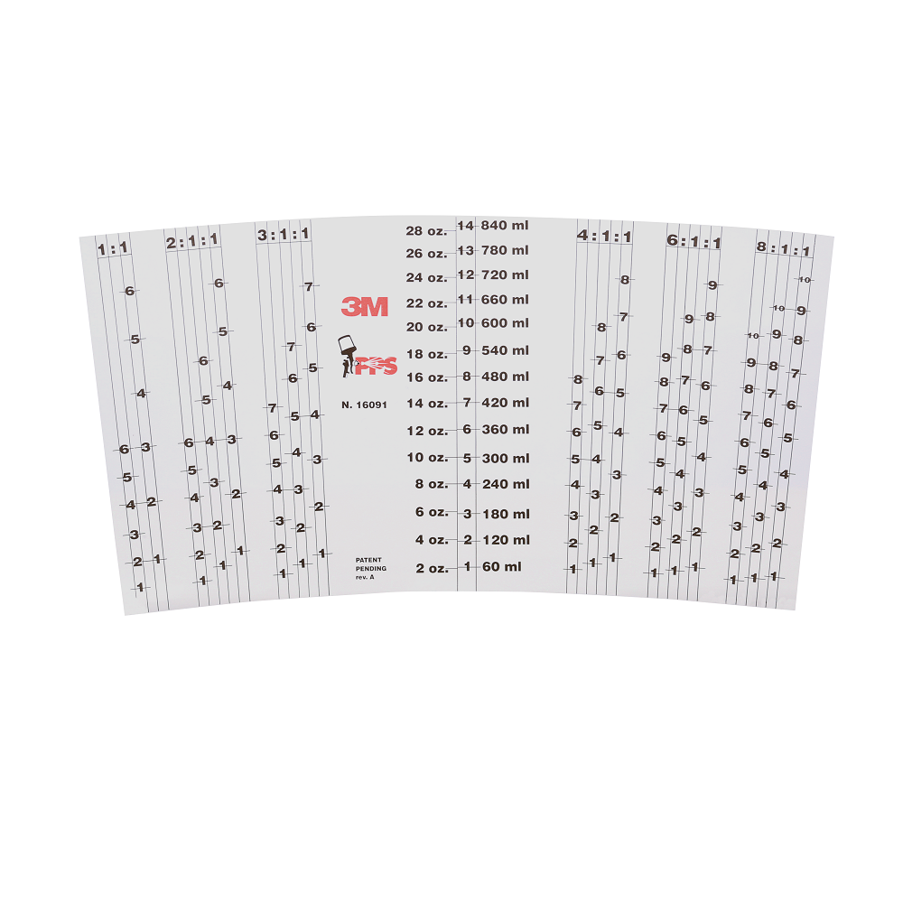 3M PPS Mix Ratio Cup Insert – Standard Size 16065 (5‑Pack) For Paint Mixing Systems