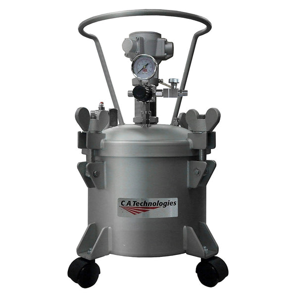 C.A. Technologies 2.5 Gallon Stainless Steel Paint Pressure Tank with Pneumatic Agitation (mixer)