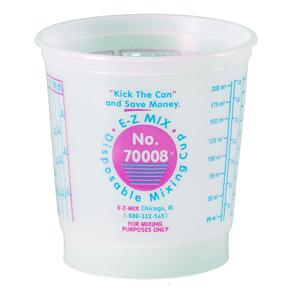 Mixing cup, silicone, white, (2) 1/8 ounce and (2) 1/2 ounce cups
