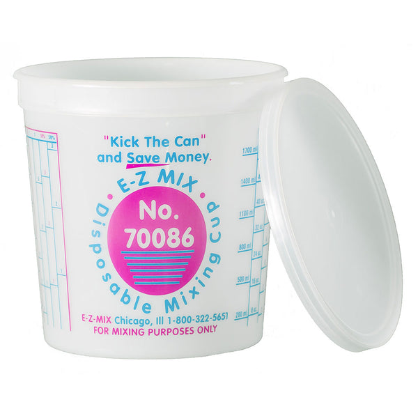 E-Z Mix 2.5 Quart (80 oz.) Lids for the Disposable Measuring & Mixing Cups (25 per Case)