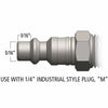 RapidAir Safety Coupler – Male 30 CFM Body (1/4" & 1/2" NPT Thread)