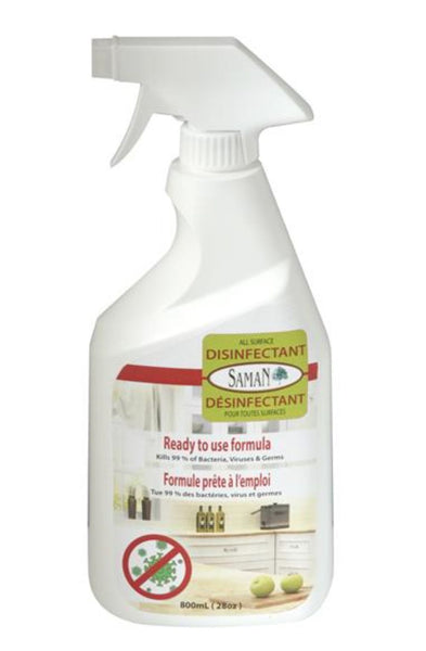 SamaN All Surface Disinfectant & Heavy Duty Cleaner – 800 ml Spay Bottle (UAD-800)