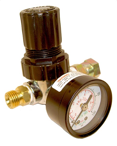 Diaphragm Air Regulator & Gauge for Conventional Air Spray or HVLP Spray Guns (0-150 psi)